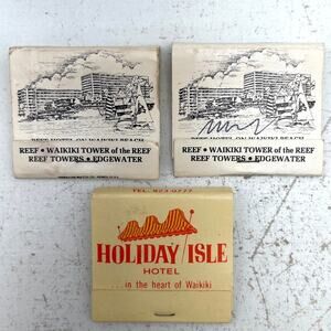 Vintage Hotel Matchbooks Lot – Holiday Isle & Reef Hotel Collectibles
